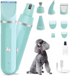 Dog Hair Clippers Grooming Kit and Paw Trimmer Nail Grinder Quiet,Dog Trimmer for Grooming,4-in-1 Rechargeable Cordless Low Noise Dog Shaver Grooming for Dogs Pets Cats(White) - Image 9