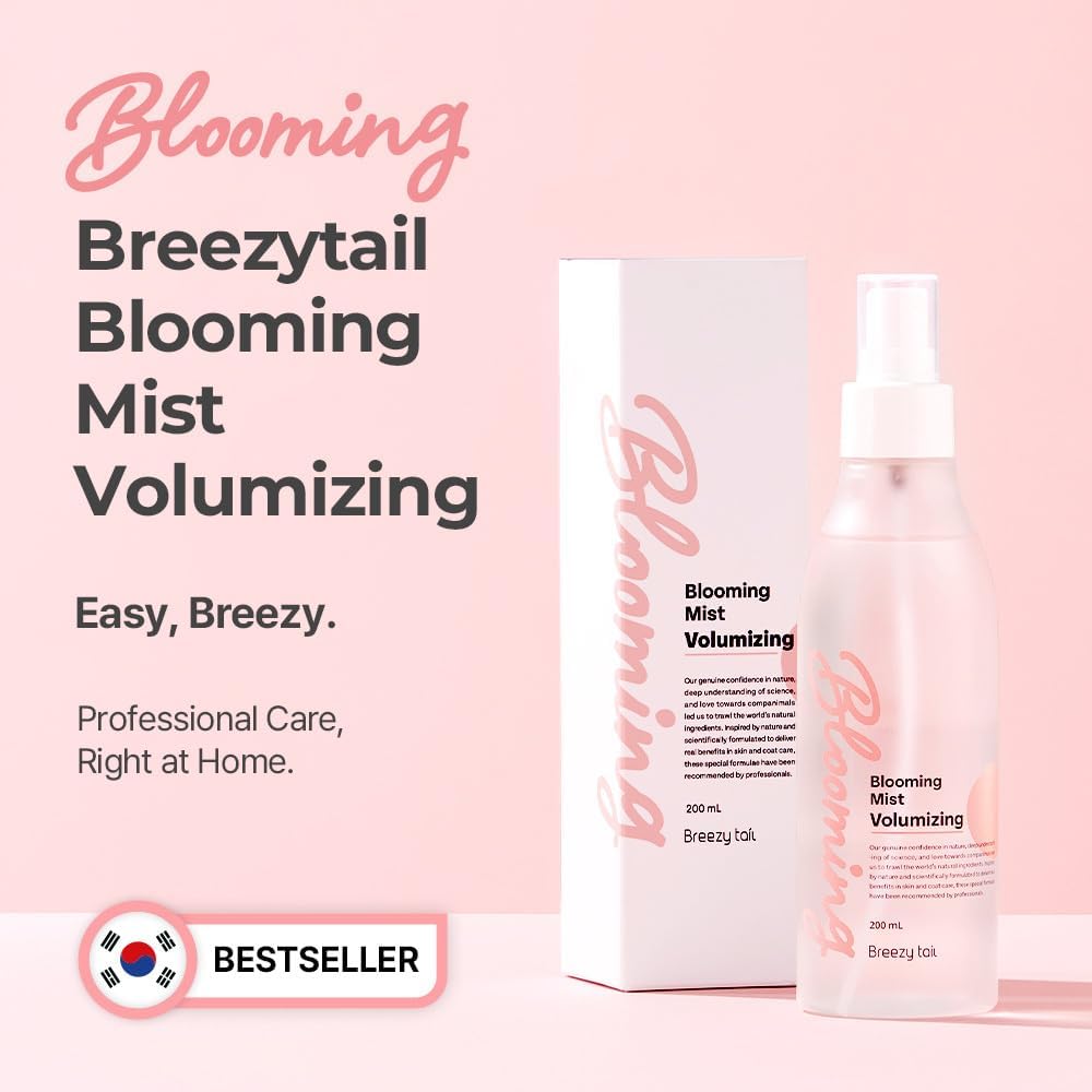 Breezytail hypoallergenic leave in pet conditioner bottle for coat shine.