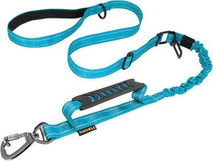 AUBELL Tactical Dog Leash Heavy Duty,4-6ft Reflective Strong No Pull Bungee Leash for Medium Large Dogs with Comfortable Padded Double Handle,Car Seat Belt,360 Degree Rotating Carabiner,Pink - Image 10