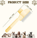 Fine metal teeth flea comb effectively removing dirt and dander from pet coats.