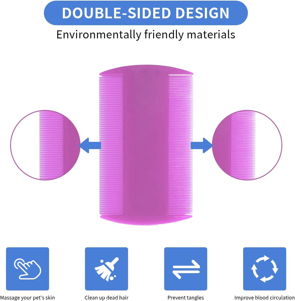 Double sided tear stain remover comb for pet grooming