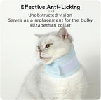 Soft cervical cone for small dogs showing the lightweight sponge layer.