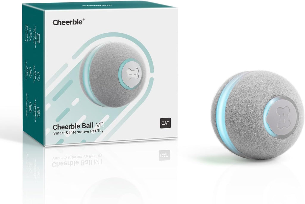 Cheerble Interactive Cat Ball Toy, Automatic Moving Ball Toy for Indoor Cat Kitten, Electric Pet Toy Fun Gift with Light, High Energy Cat Toys, Red - Image 9