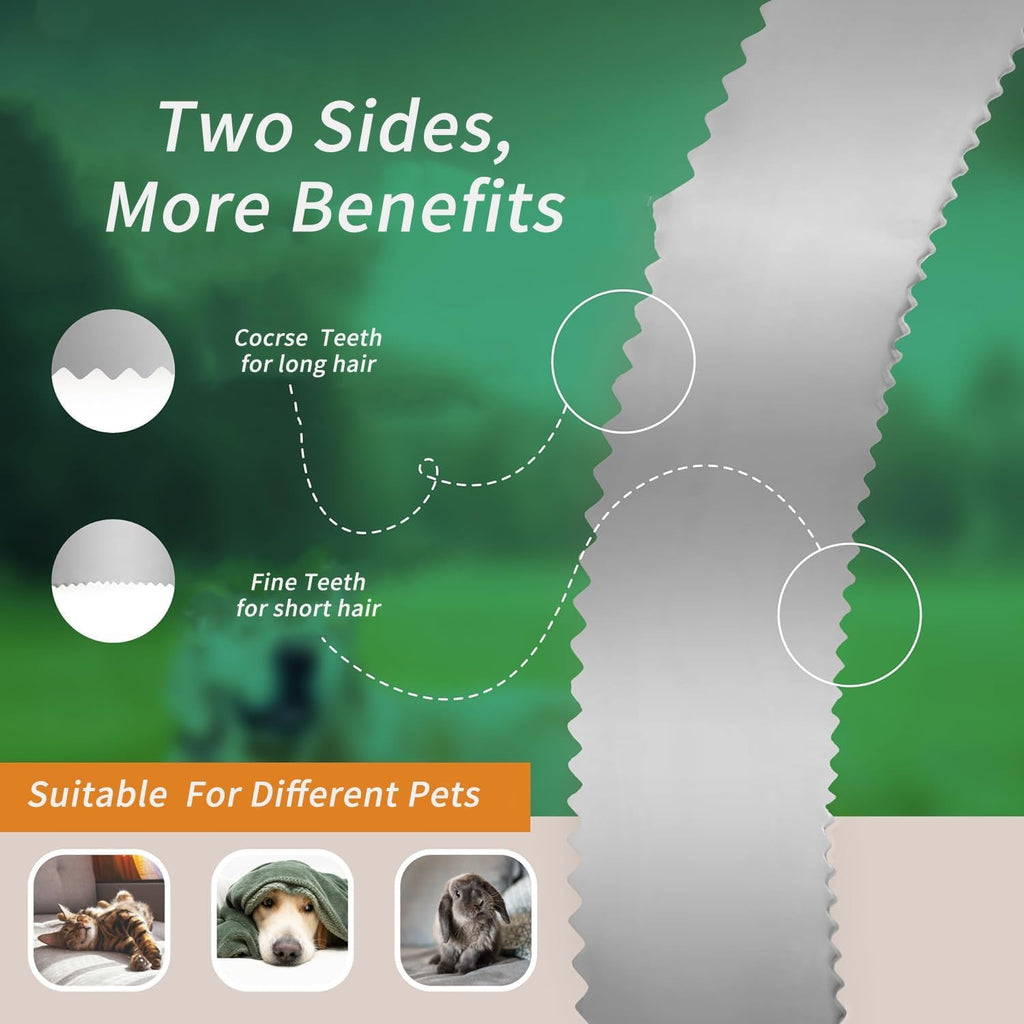 Stainless steel pet fur scraper for dogs and cats