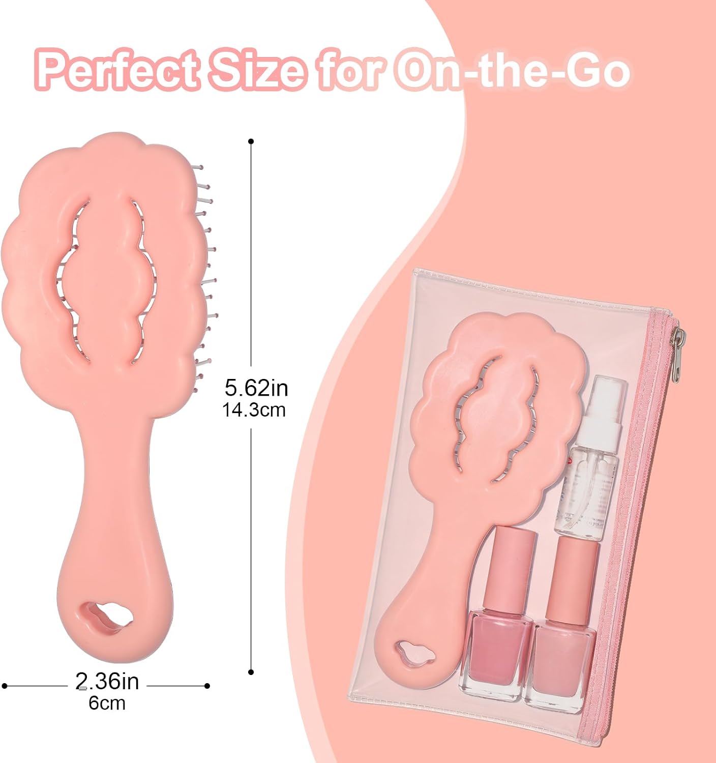 Maeelou pink small dog detangling brush for shih tzu and yorkie coats