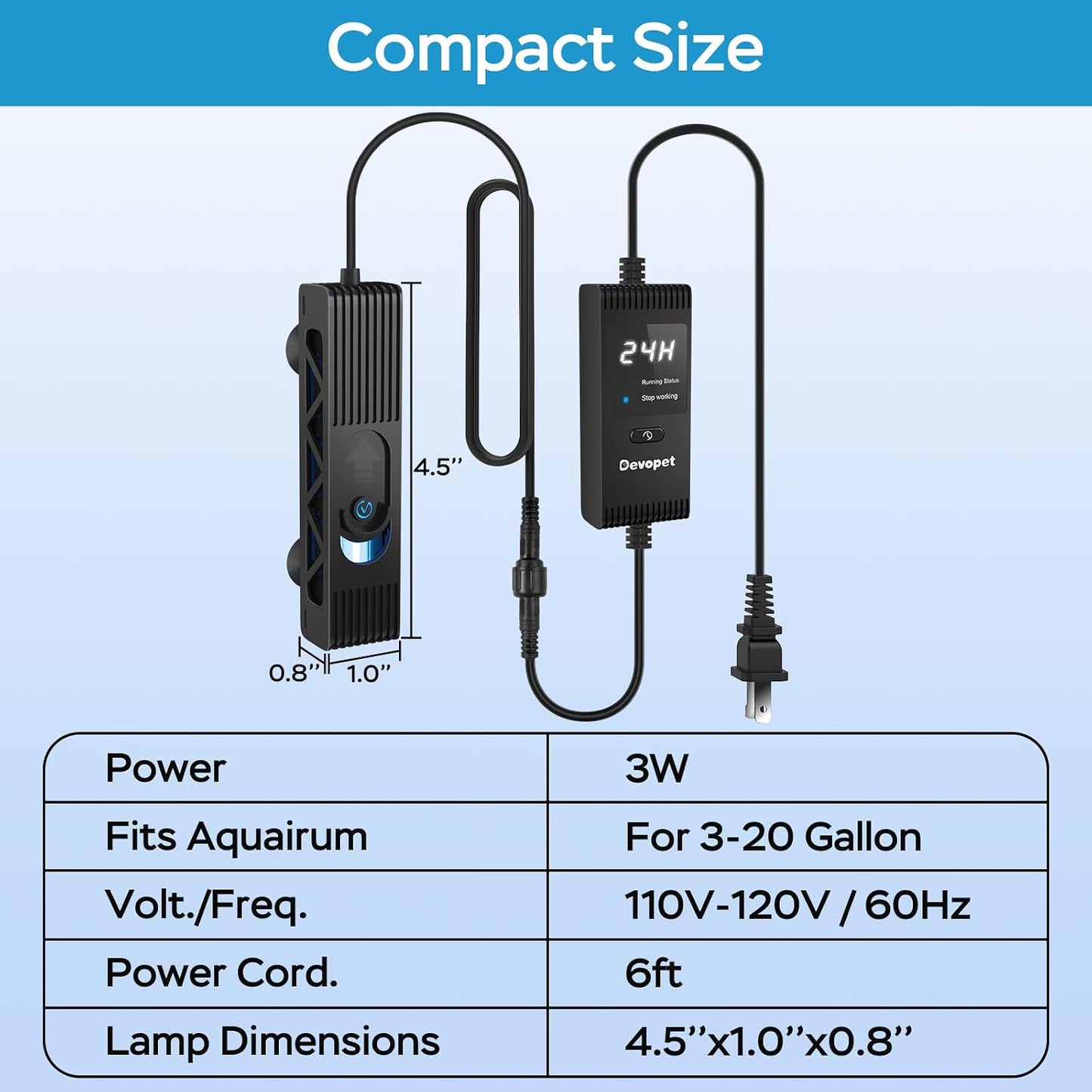 Premium imported marine tank ultraviolet sterilizer assembly components
