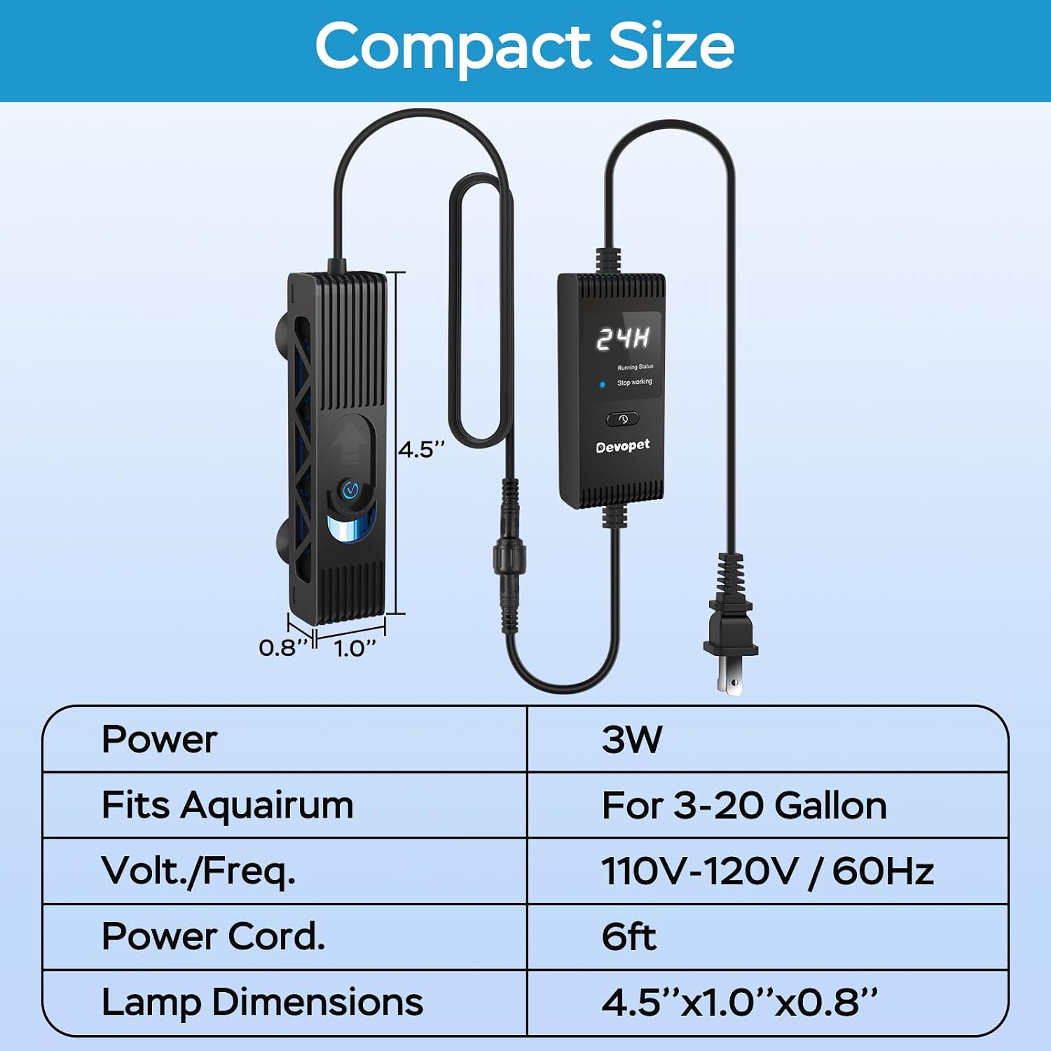 Premium imported marine tank ultraviolet sterilizer assembly components