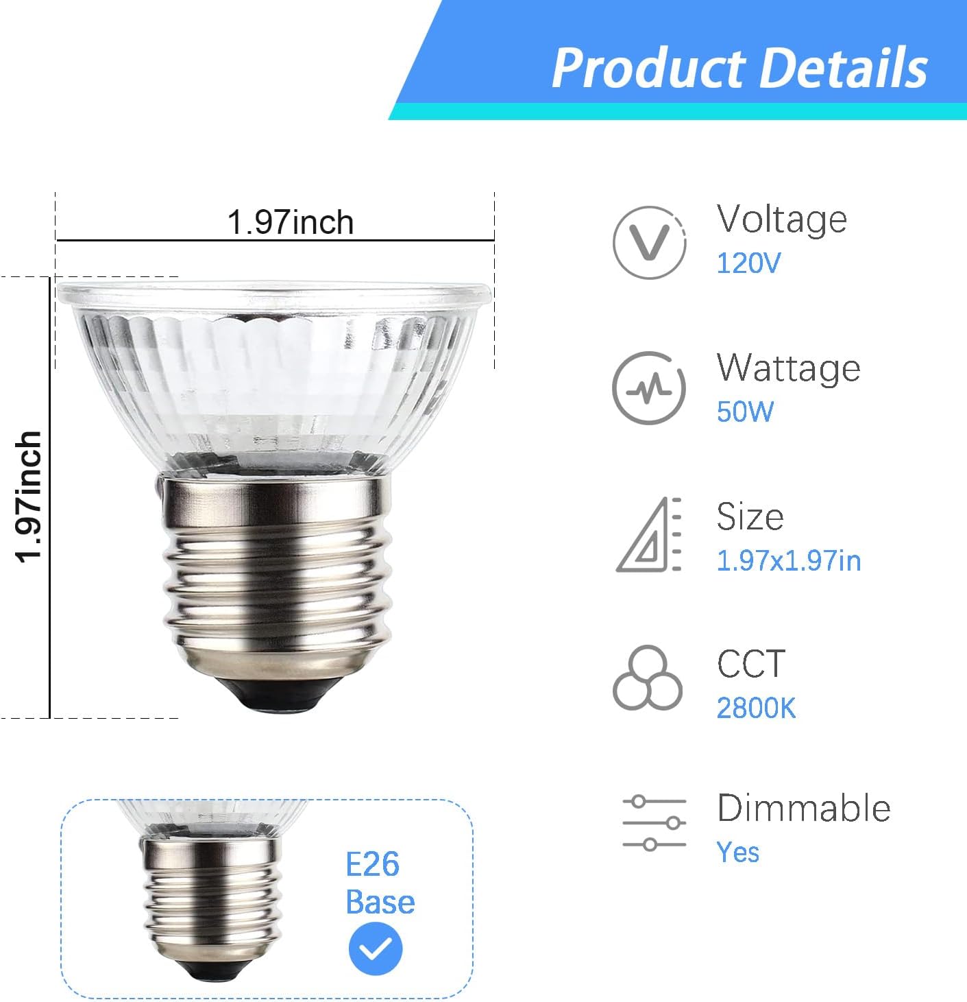 KOHEOPT dimmable tortoise basking light bulbs installed in a professional terrarium lamp fixture