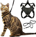Houdini(TM) Escape Proof Cat Harness and Leash Set by OutdoorBengal - Black, Medium Cat Harness for Walking - Image 11