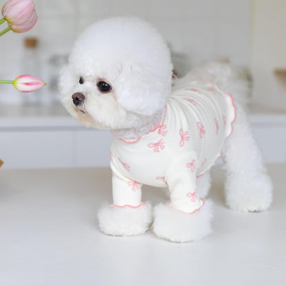 Yoolhamy lightweight summer clothes on an extra small puppy