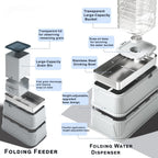 Orthopedic raised dog feeder set adjusted for medium and large dogs