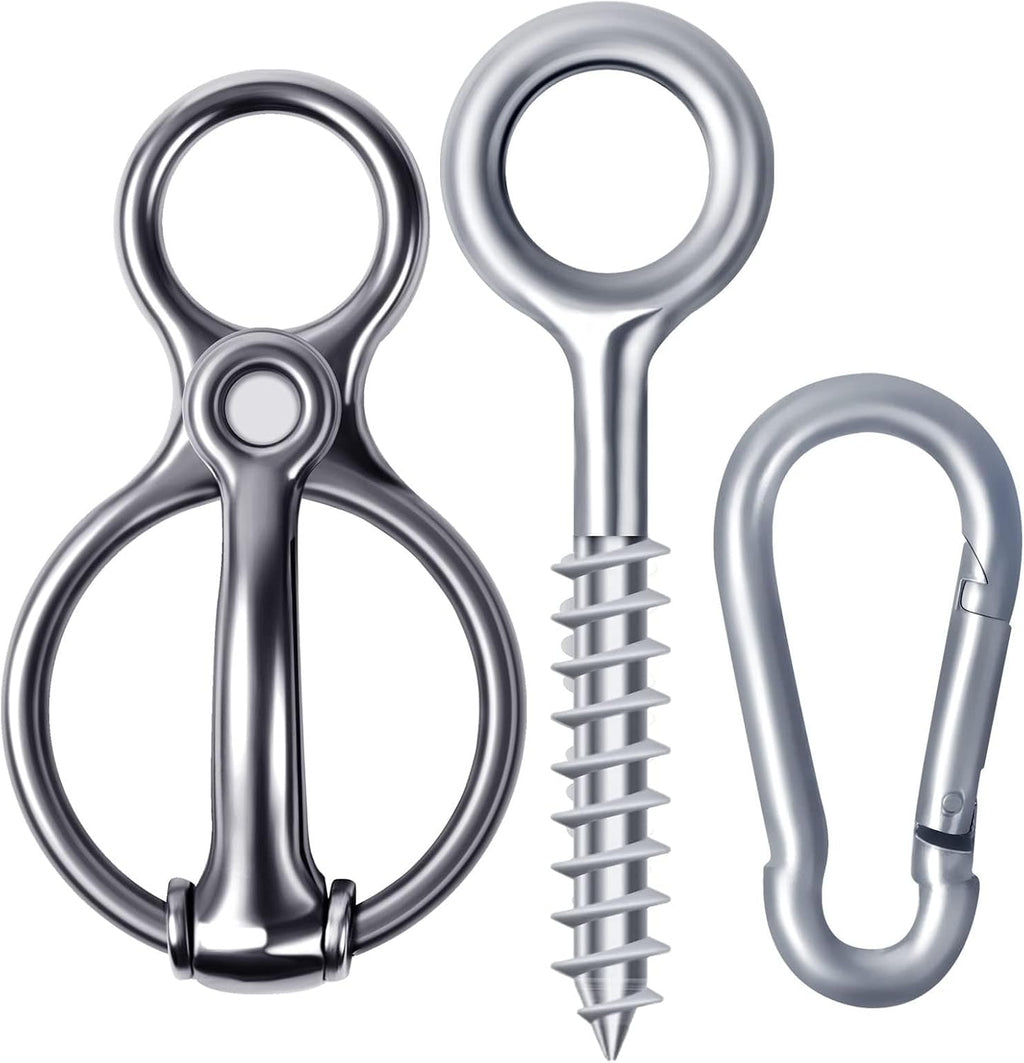 Martx Blocker Tie Ring for horses front view stainless steel equestrian hardware