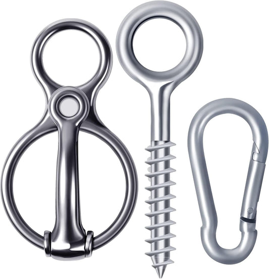 Martx Blocker Tie Ring for horses front view stainless steel equestrian hardware