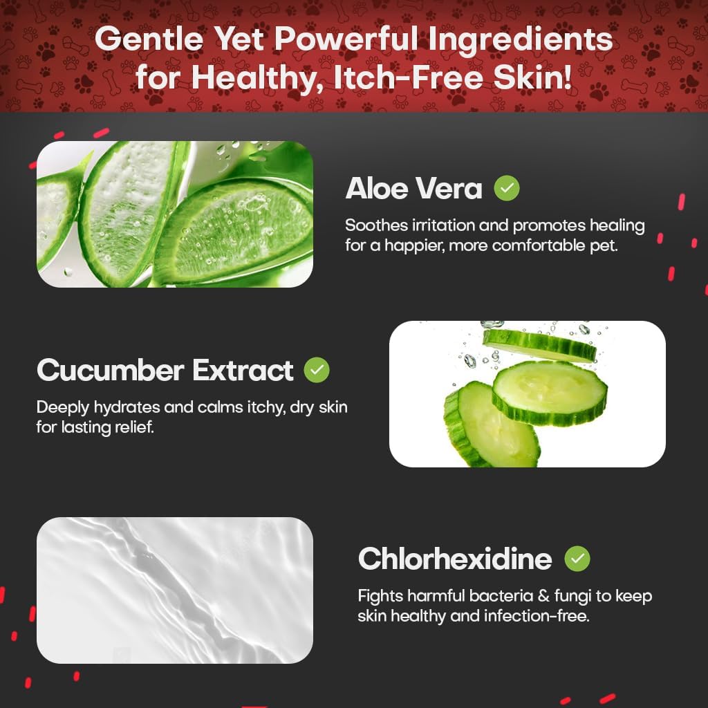Petazy 2 percent chlorhexidine wipes being used to clean a dog's facial skin folds gently.
