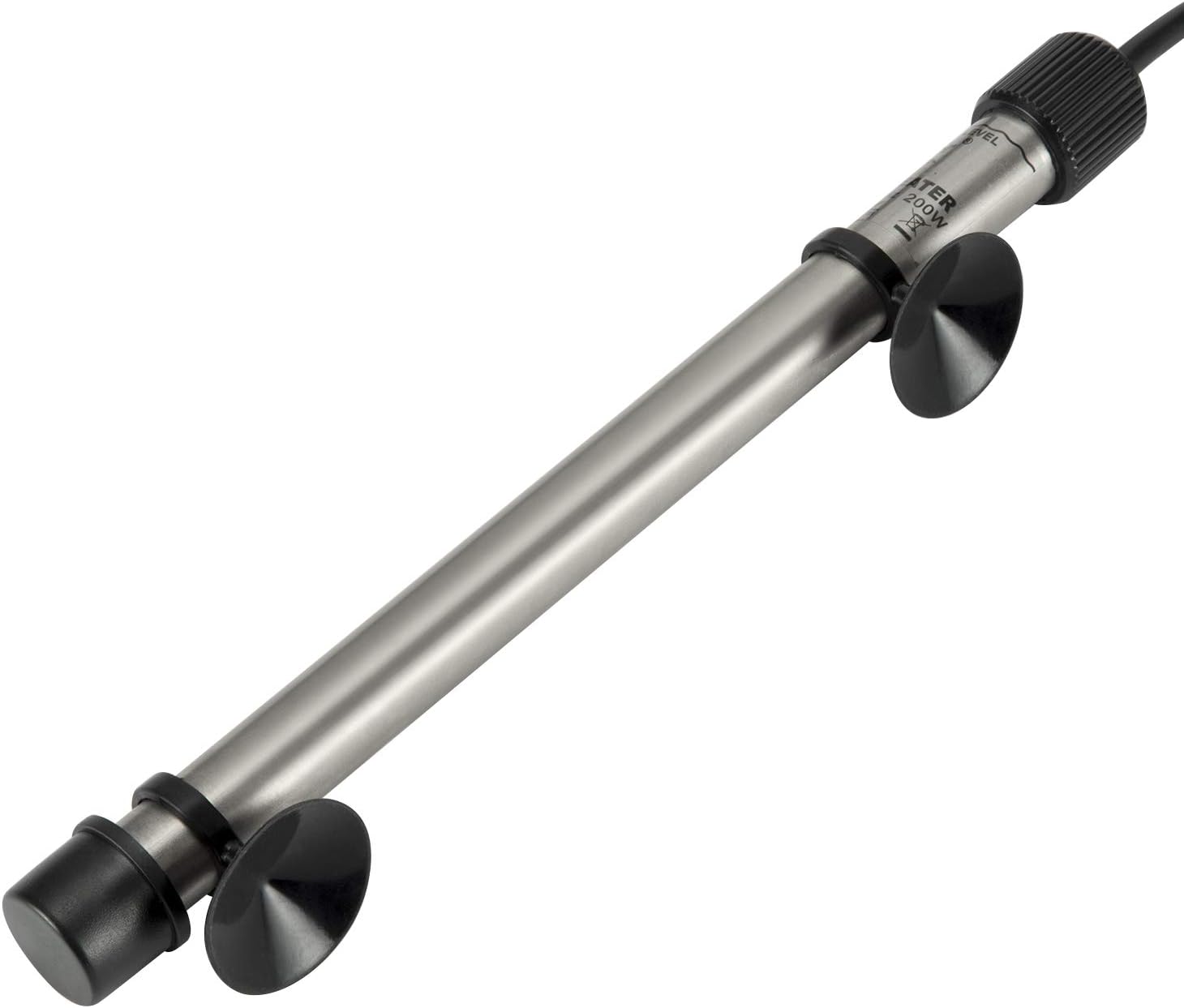 Close up of Hygger aquarium heater suction cup mounting