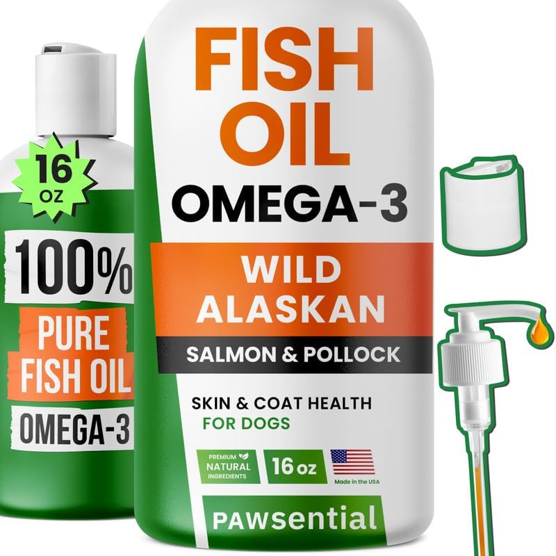 Petroyale Fish Oil for dogs and cats 15 ounce front view bottle liquid omega 3 supplement