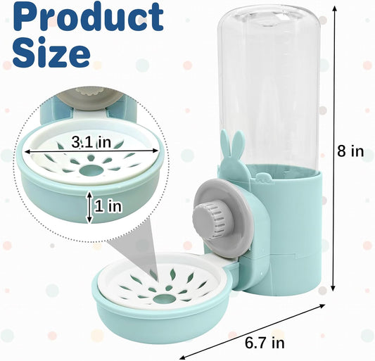 kathson Rabbit Water Dispenser for Cage 17 Oz Hanging Guinea Pig Water Bottle No Drip Gravity Automatic Bunny Water Bottle No Leak Small Animal Water Bottle for Chinchilla Ferret Hamster(Light Blue) - Image 2