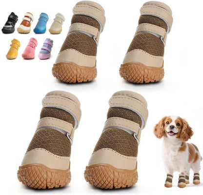 Dog Shoes for Small Dogs, Breathable Dog Boots Paw Protector for Hot Pavement Winter Snow, Dog Booties with Reflective Strips Rugged Anti-Slip Sole for Hardwood Floors Walking Black Size 1 - Image 12