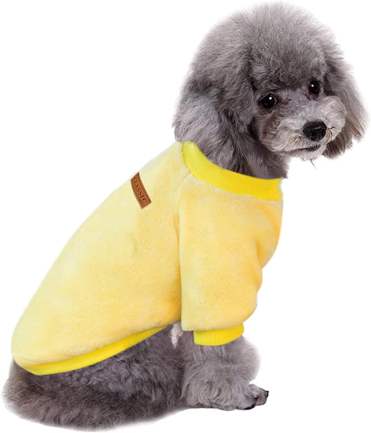 Jecikelon small dog sweater stretchable neck design view
