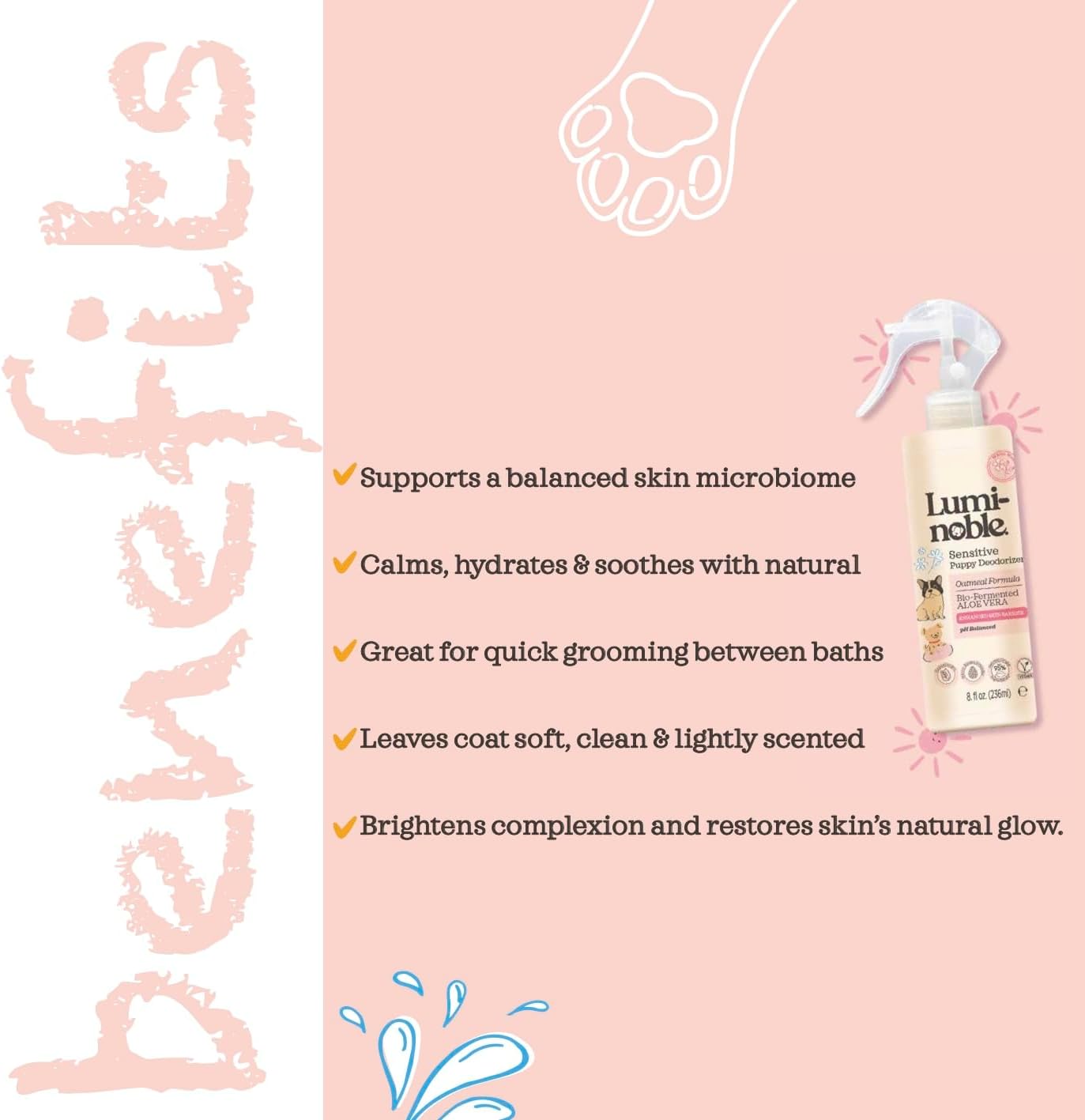 Sensitive Dog Deodorizing Spray Perfume, Oatmeal Pet Cologne, Hypoallergenic Detangler Spray, Alcohol Free, Pet Odor Neutralizer for Puppies, White Musk Scent to Refresh The Coat, Puppy Colonge, 8oz - Image 9