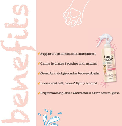 Sensitive Dog Deodorizing Spray Perfume, Oatmeal Pet Cologne, Hypoallergenic Detangler Spray, Alcohol Free, Pet Odor Neutralizer for Puppies, White Musk Scent to Refresh The Coat, Puppy Colonge, 8oz - Image 9