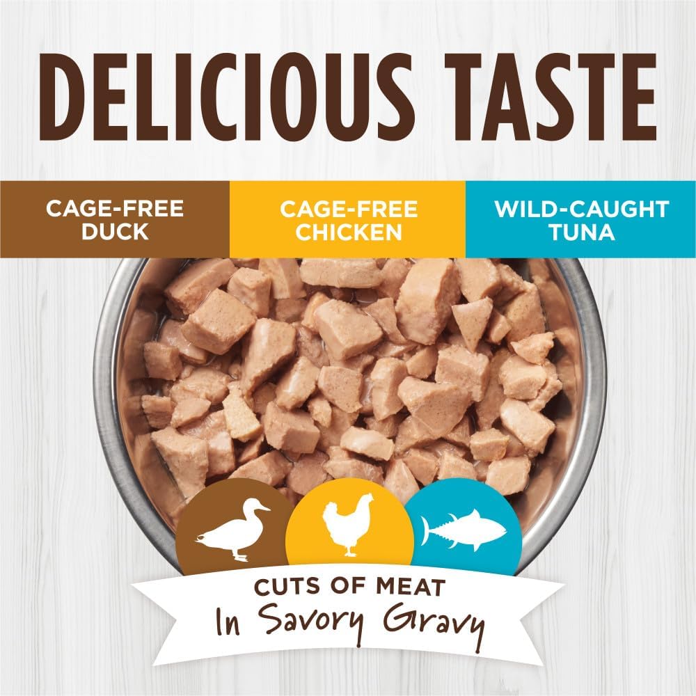 Instinct Healthy Cravings premium cat food mixer chicken duck and tuna pouches display