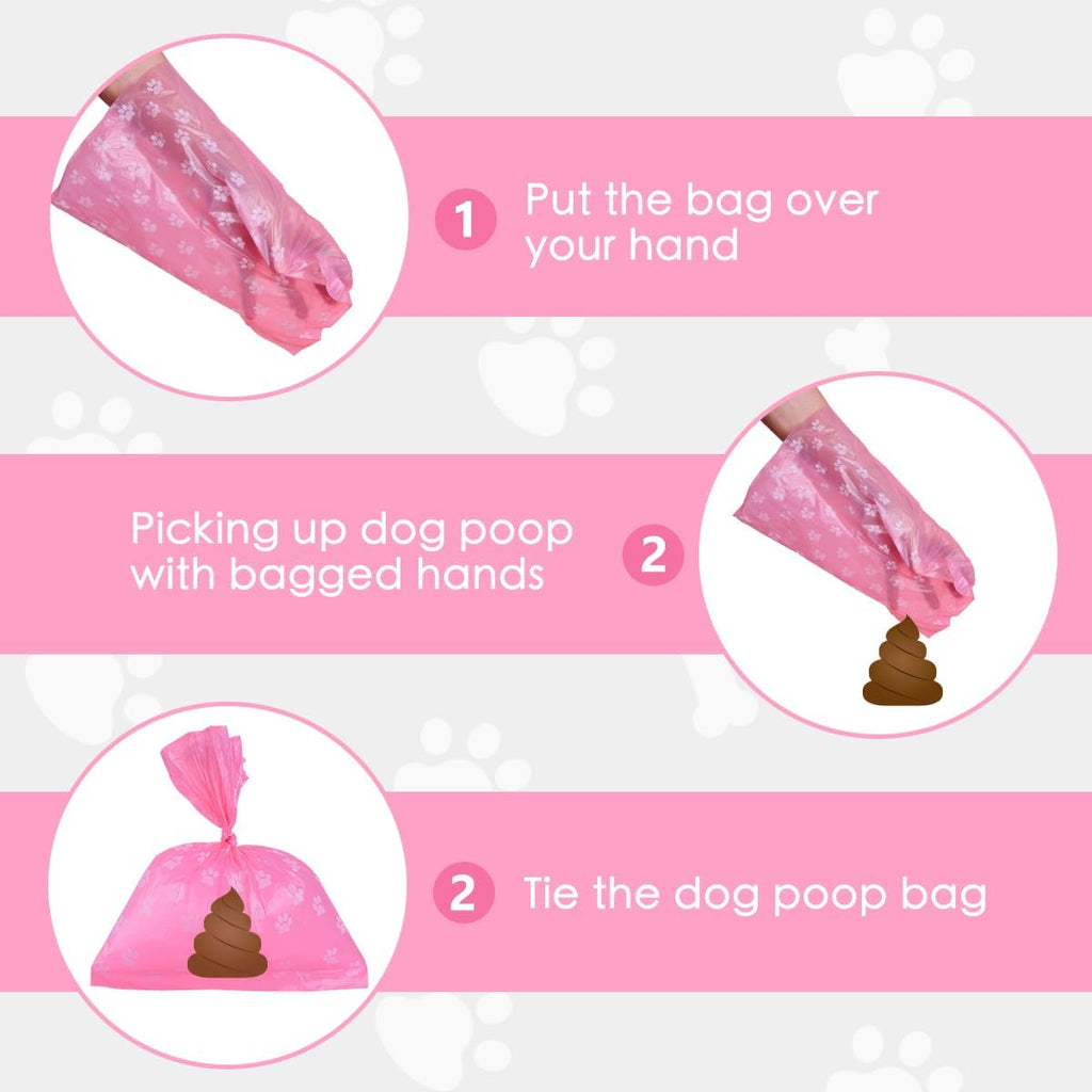 Thickened cornstarch biodegradable doggy poo bags individual sheet detail