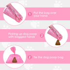 Thickened cornstarch biodegradable doggy poo bags individual sheet detail