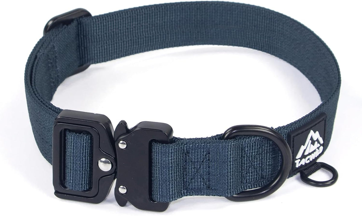 Dog Collar for Large Dogs - Adjustable, Chew Proof Nylon Collar with Metal Quick Release Buckle and D-Ring for Dog Tags (Dark Green, L) - Image 14
