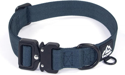 Dog Collar for Large Dogs - Adjustable, Chew Proof Nylon Collar with Metal Quick Release Buckle and D-Ring for Dog Tags (Dark Green, L) - Image 14