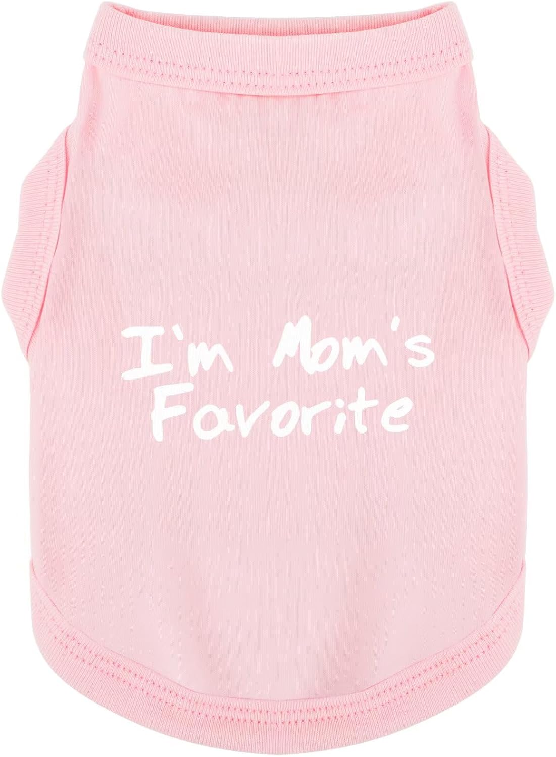 Cozy Sleeveless Canine Wear Dog Clothes, Soft, Lightweight, and Breathable Cotton Dog Shirt with I'm Mom's Favorite Print.Vest Tank Top Ideal for Small, Medium, and Large Breeds Black M - Image 11