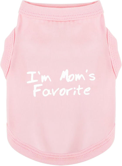 Cozy Sleeveless Canine Wear Dog Clothes, Soft, Lightweight, and Breathable Cotton Dog Shirt with I'm Mom's Favorite Print.Vest Tank Top Ideal for Small, Medium, and Large Breeds Black M - Image 11