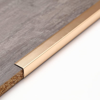 Trimold aluminum peel and stick corner guards front view
