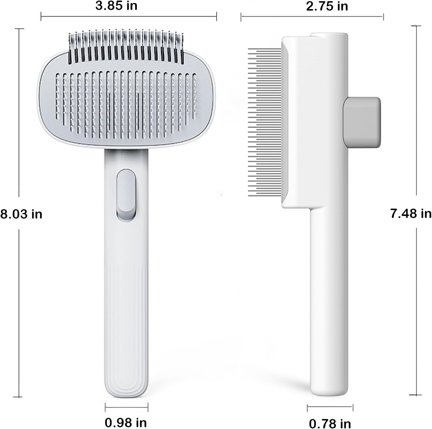 Lgyjqtcmg stainless steel detangling brush close up