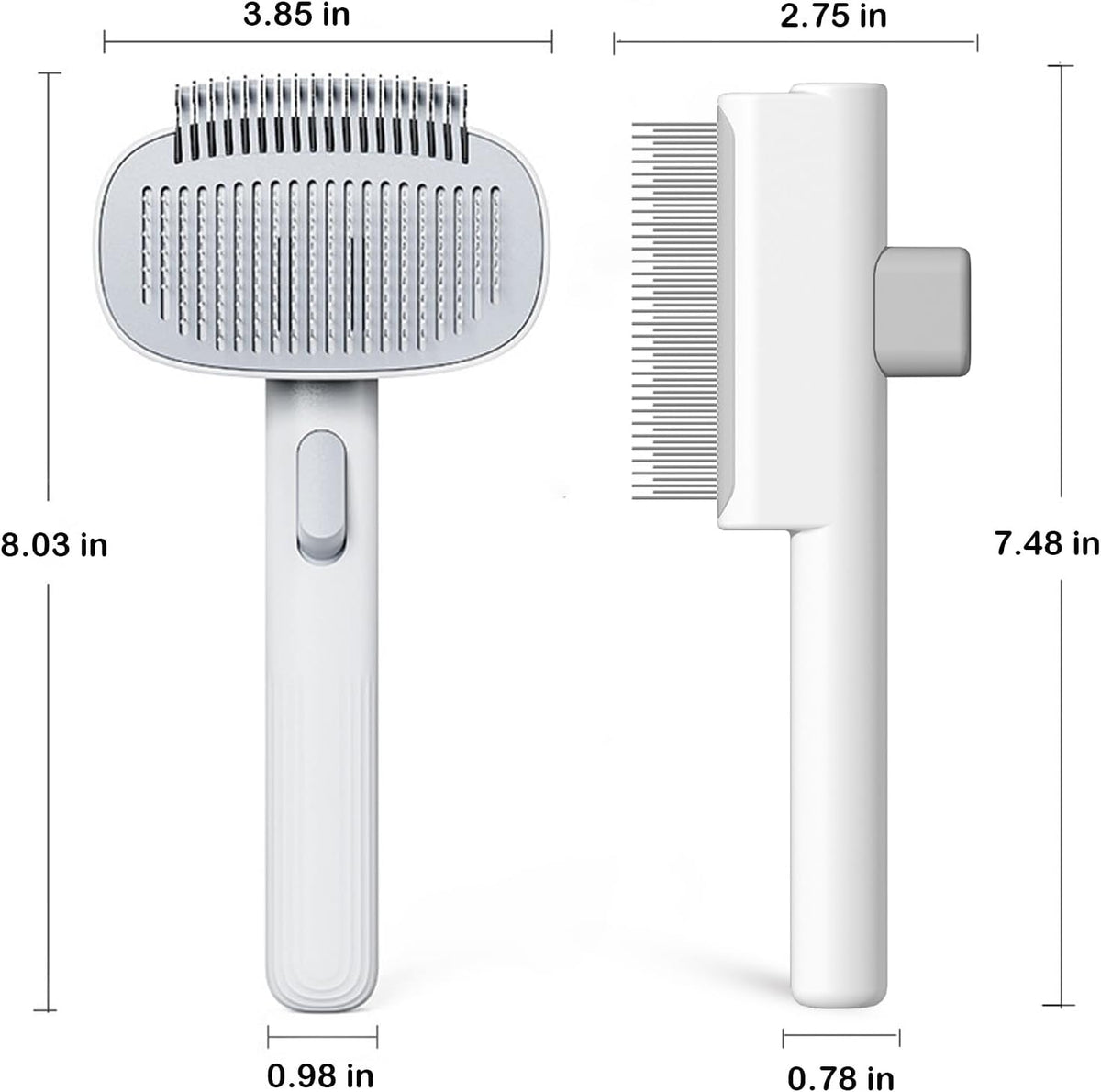 Lgyjqtcmg stainless steel detangling brush close up