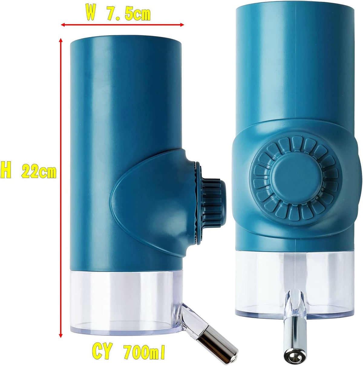 Separated components of DEYACE disassemblable dog crate water bottle for easy cleaning
