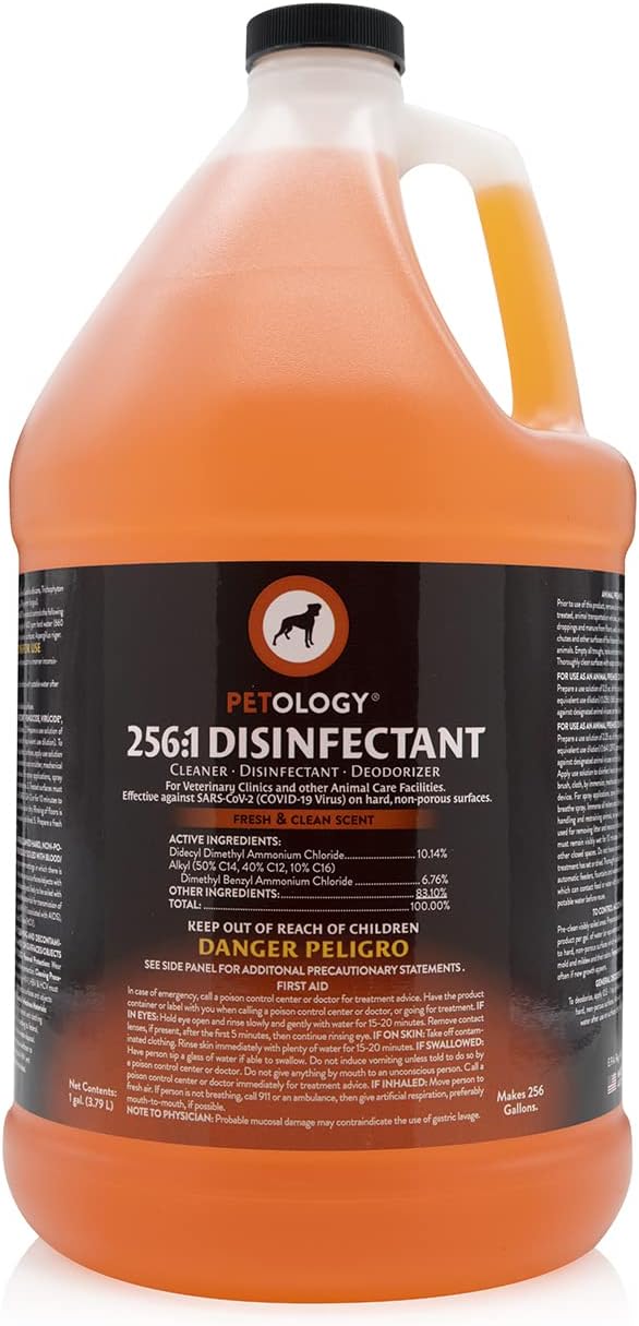 Petology 256:1 Disinfectant, 1 Gallon - Liquid Concentrate Disinfectant and Deodorizer, Sanitizer for Veterinary Clinics and Kennels, Effective Against Viruses and Bacteria (Cherry) - Image 9