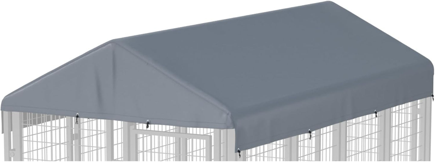 8' x 4' Outdoors Replaceable Dog Kennel Cover 420D Heavy Duty Waterproof Dog Kennel Canopy Covers - Black (Includes cover only) - Image 9
