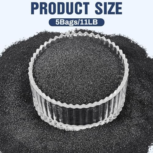 Black silica sand inside an outdoor fire pit station