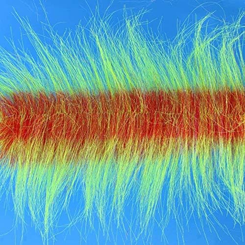 Close up view of white synthetic fibers and stainless steel wire core of Enrico Puglisi fly brush