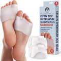 Dr. Frederick's Original Metatarsal Sleeves Plus front view showing thick gel padding.