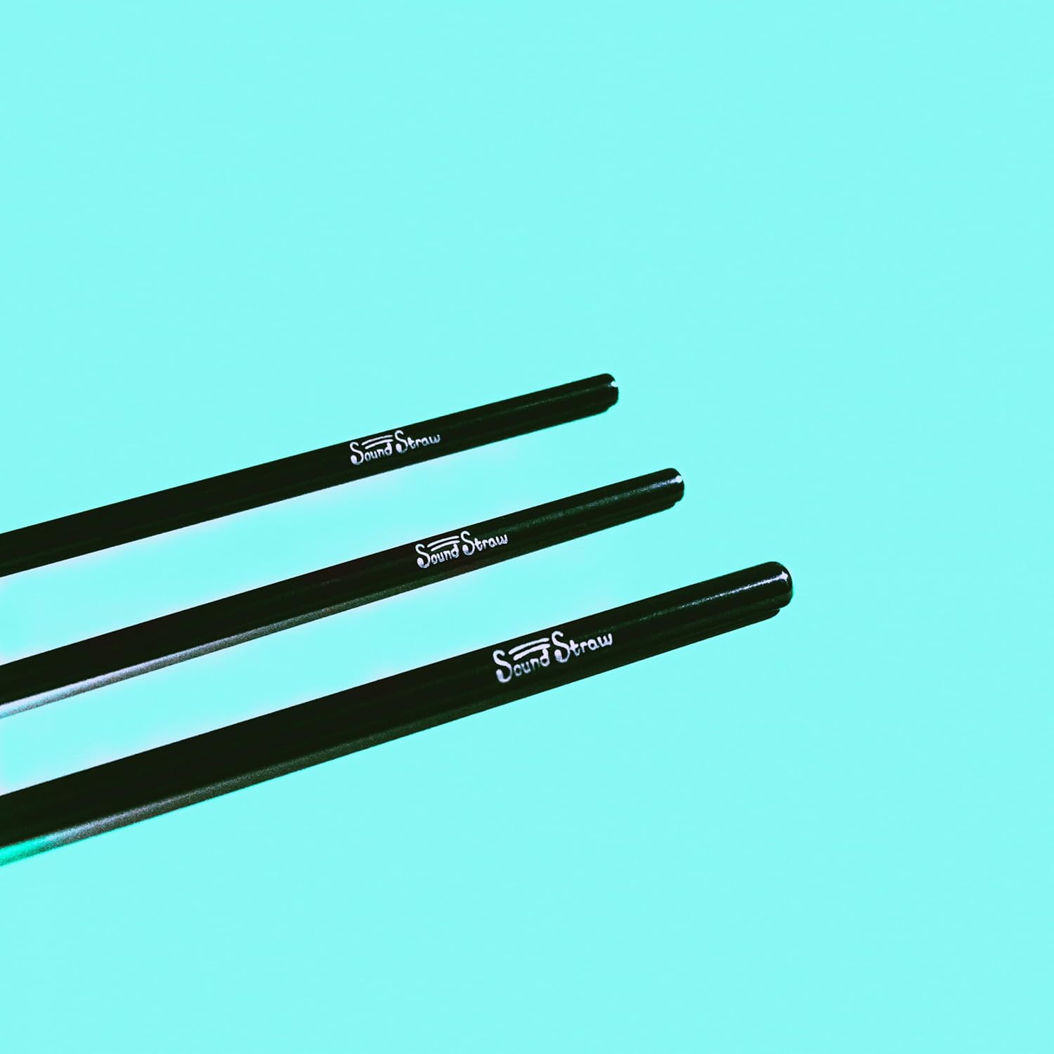 Premium SoundStraw vocal training kit layout showcasing all included stainless steel straws.