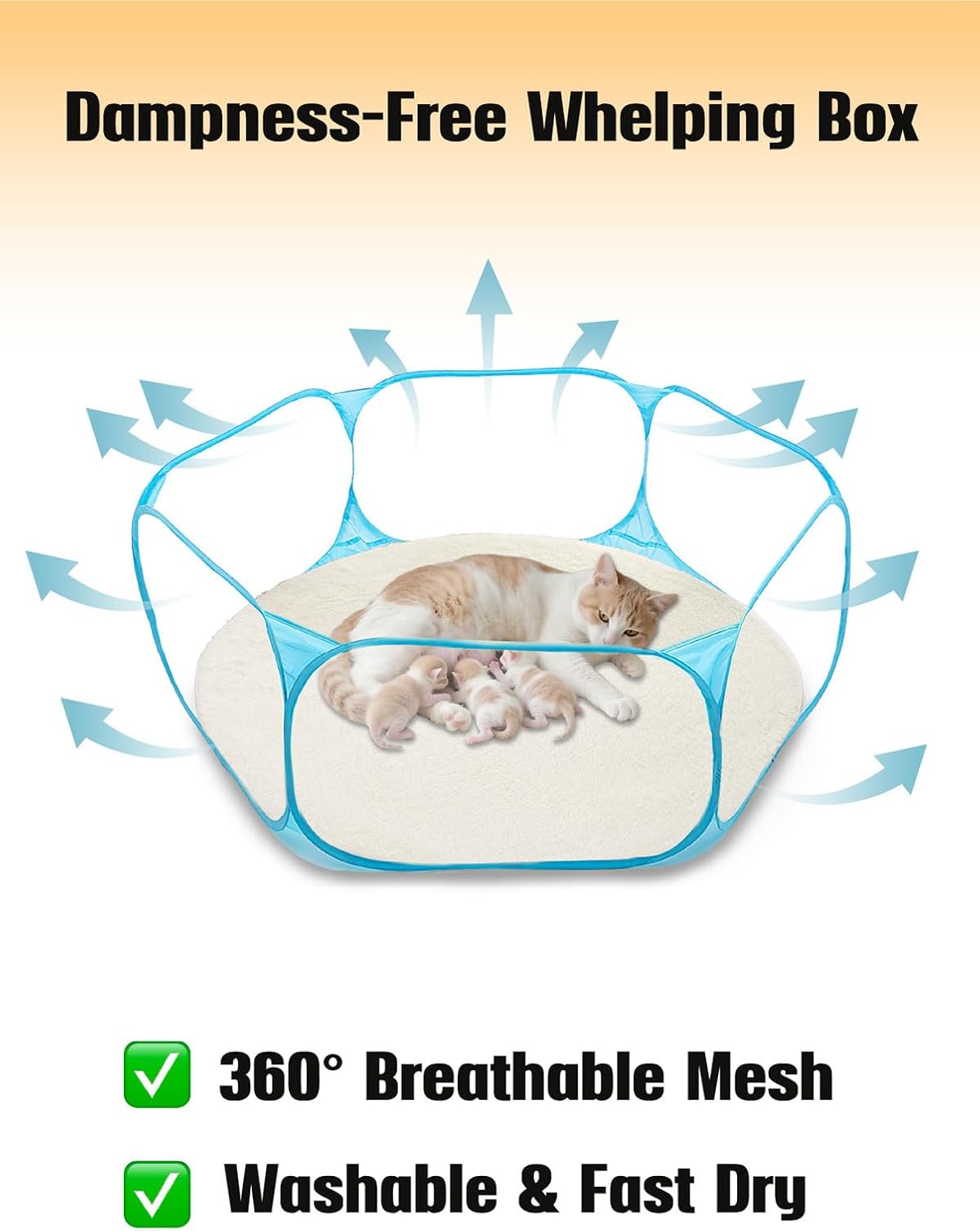 DDOTLUNA multi purpose pet playpen and delivery room enclosure overhead view