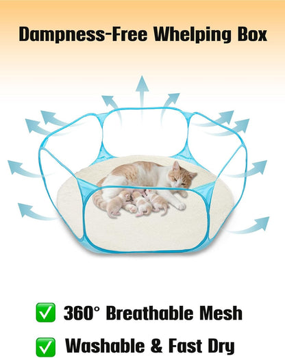 DDOTLUNA multi purpose pet playpen and delivery room enclosure overhead view