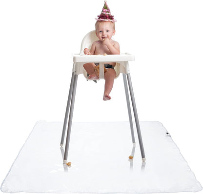 Graco under high chair mat front view clear waterproof floor cover for baby feeding time