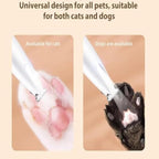 Lobuobi Petior waterproof pet grooming clipper showing the premium stainless steel blade assembly.