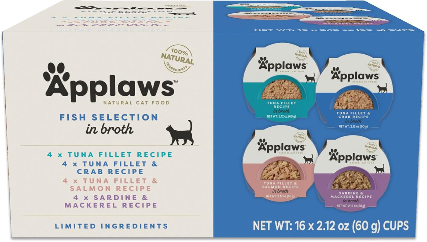 Applaws Natural Wet Cat Food, 8 Count, Limited Ingredient Cat Food Pots, Fish Variety Count in Broth, 2.12oz Pots - Image 10