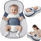 Tibue baby wedge pillow for newborn front view with safety strap