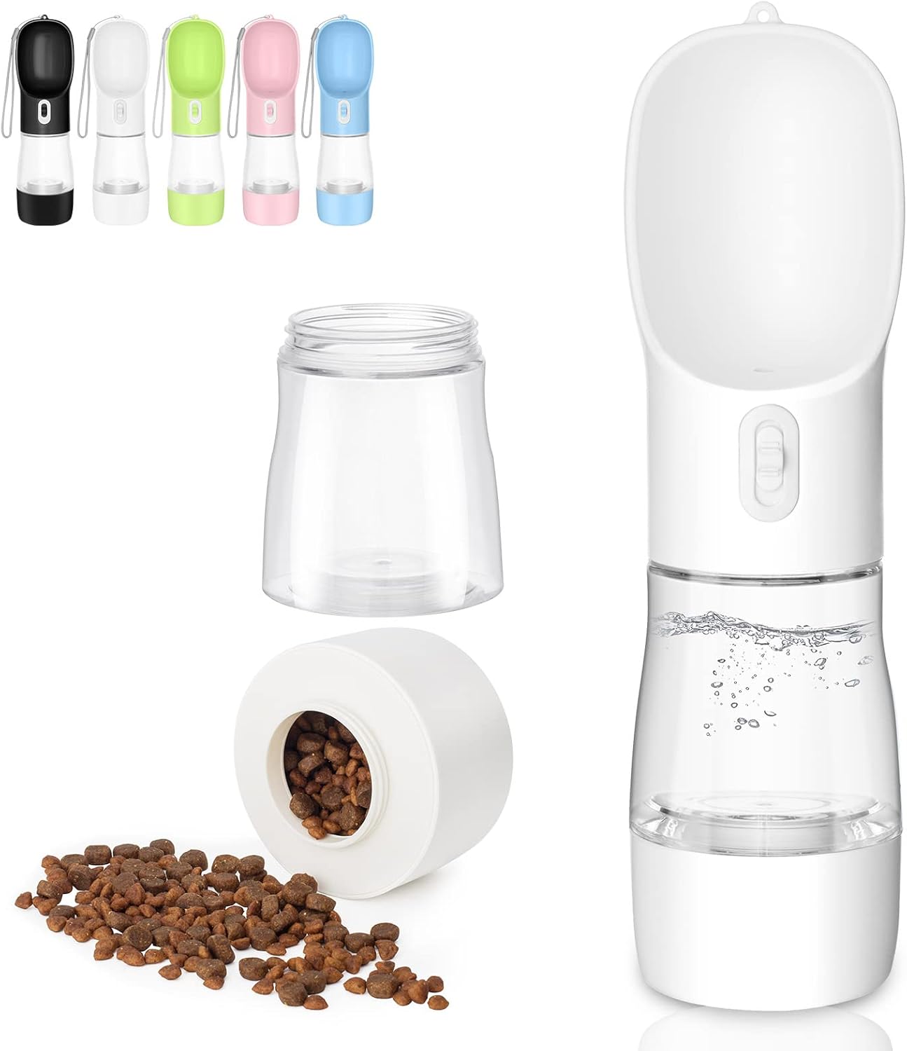 Misthis dog water cup demonstrating the water return flow function