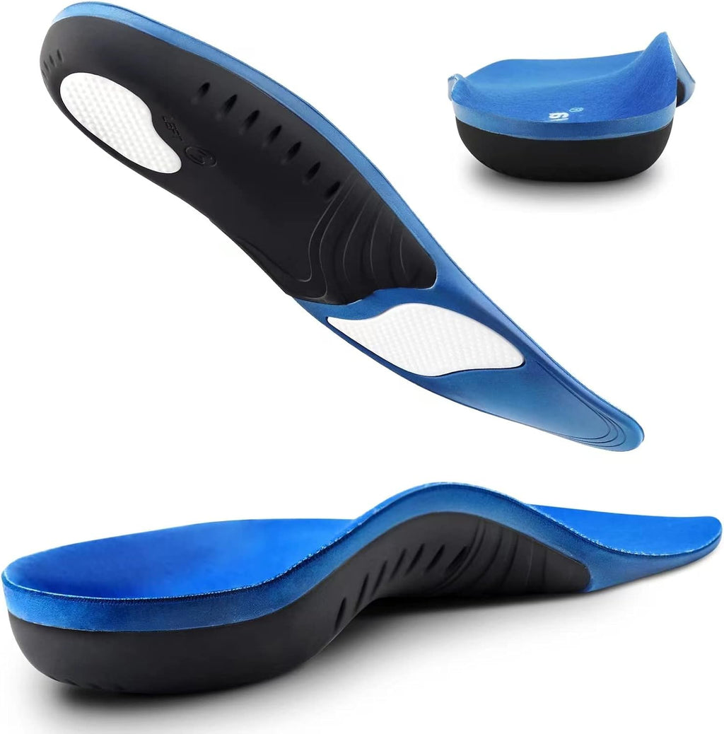 Crinova Plantar Fasciitis Insoles front view showing high arch support.